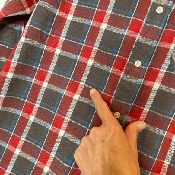 Denim and Supply Ralph Lauren - red/grey/blue button down flannel shirt, size M - Picture 4 of 13